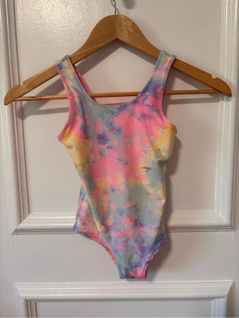 H&M Pastel Tie-Dye Kids One-Piece Swimsuit in Pink, Yellow, Blue